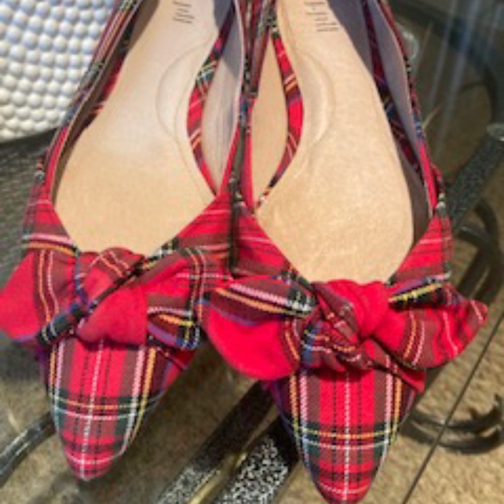 J. Jill Plaid Bow Flats
